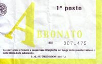 Il biglietto della partita Roma/Timisoara (amichevole precampionato)